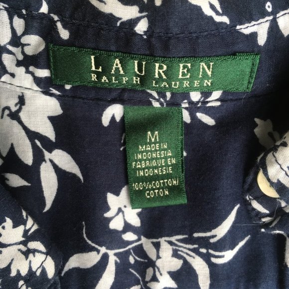 Ralph Lauren Light-Weight Floral Button Down Top - Picture 5 of 8